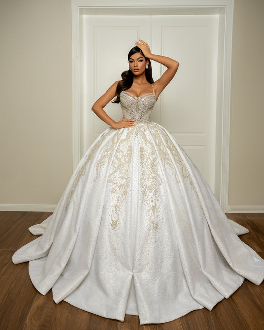 STRAPLESS  SILVER DRESS